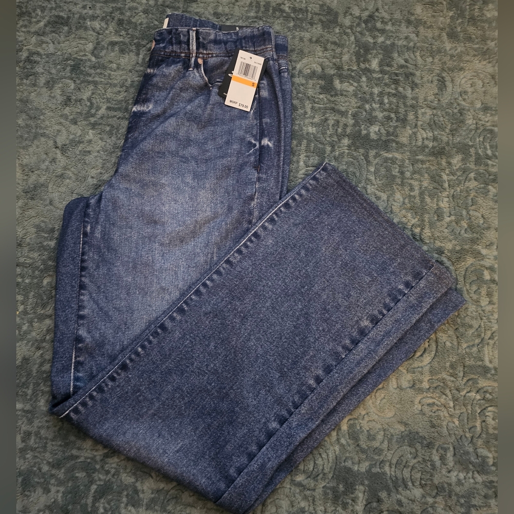 Seven7 Women's Straight Leg Blue Pants Size S